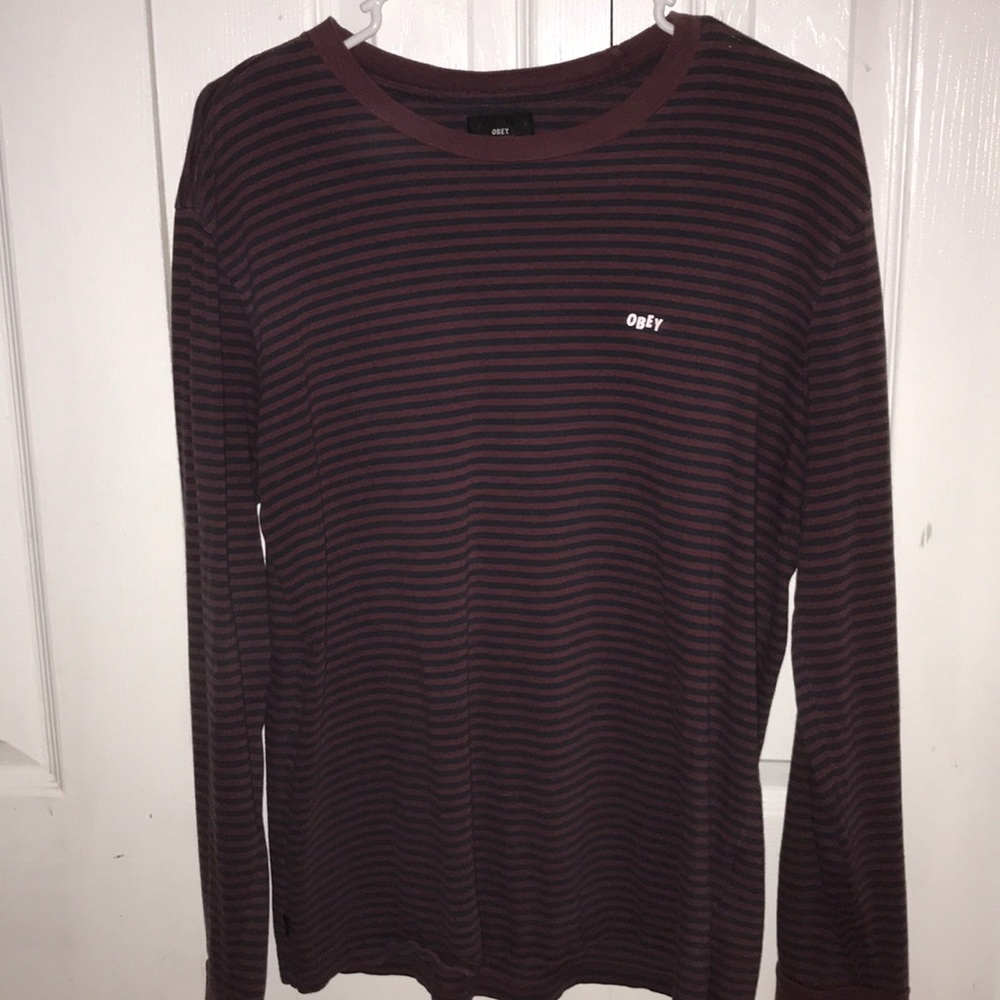 OBEY long sleeve purple and dark blue